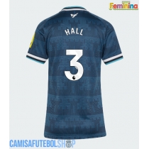Camisa de time de futebol Newcastle United Lewis Hall #3 Replicas 2º Equipamento Feminina 2026-27 Manga Curta
